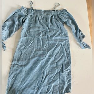 Ella Moss Denim off the shoulder dress
